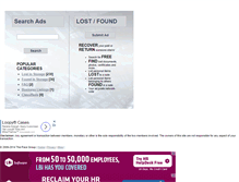 Tablet Screenshot of lostinstorage.com
